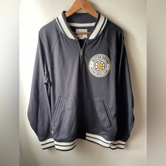 CCM Other - BOSTON BRUINS  NHL HOCKEY -  "LOGO" ZIPCOAT - BLACK men’s medium